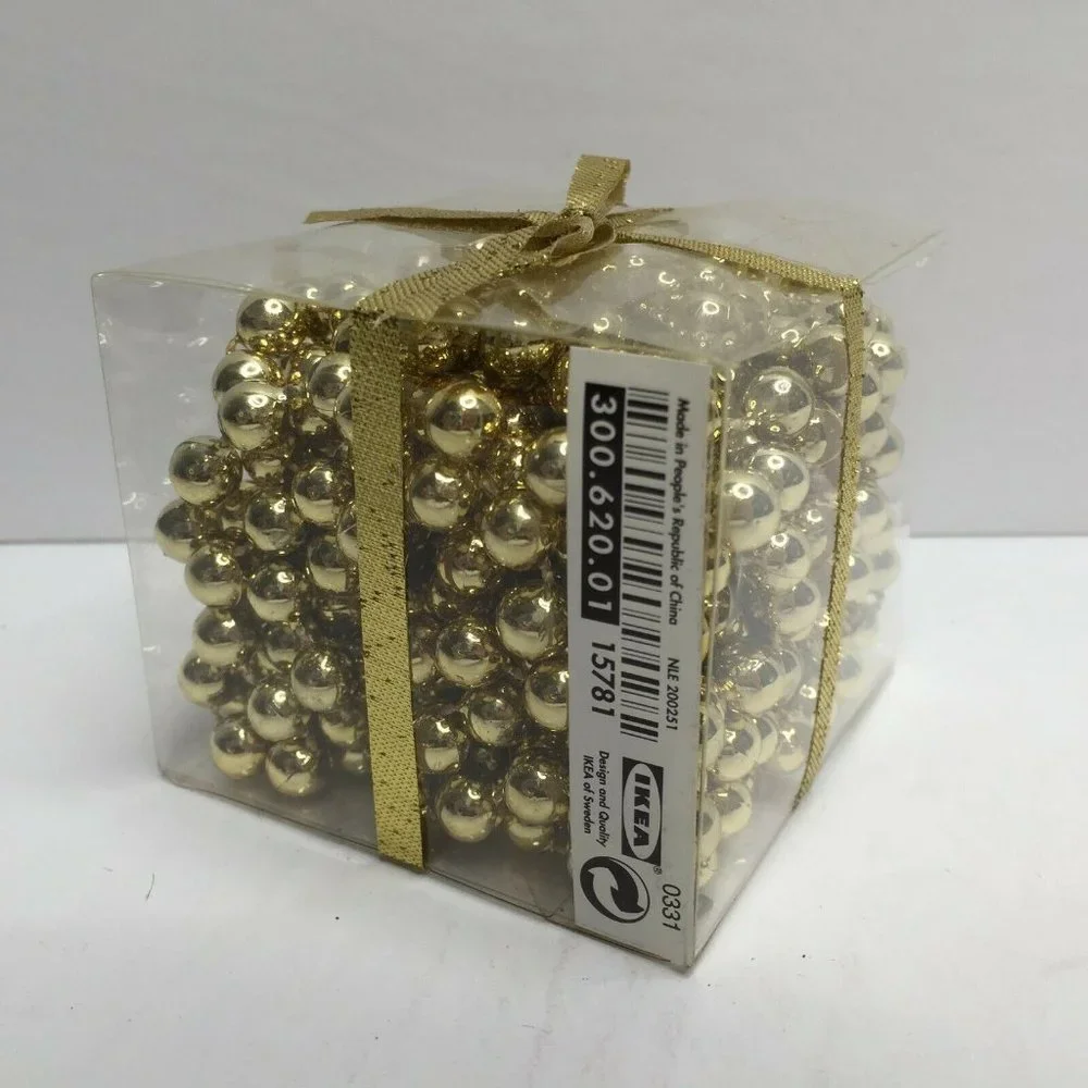 IKEA Gold Bead Garland Christmas Tree Decoration Wedding Party Events